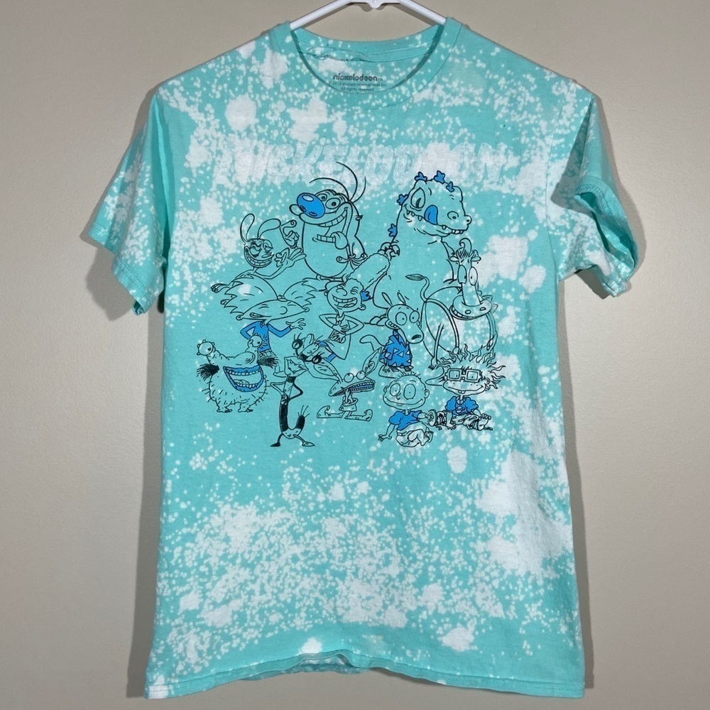 Nickelodeon 90’s Characters Bleach Dyed T Shirt